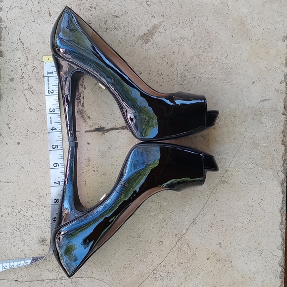 POUR LA VICTOIRE Black Patent Leather Heels Pumps Size 8.5 - Picture 5 of 9